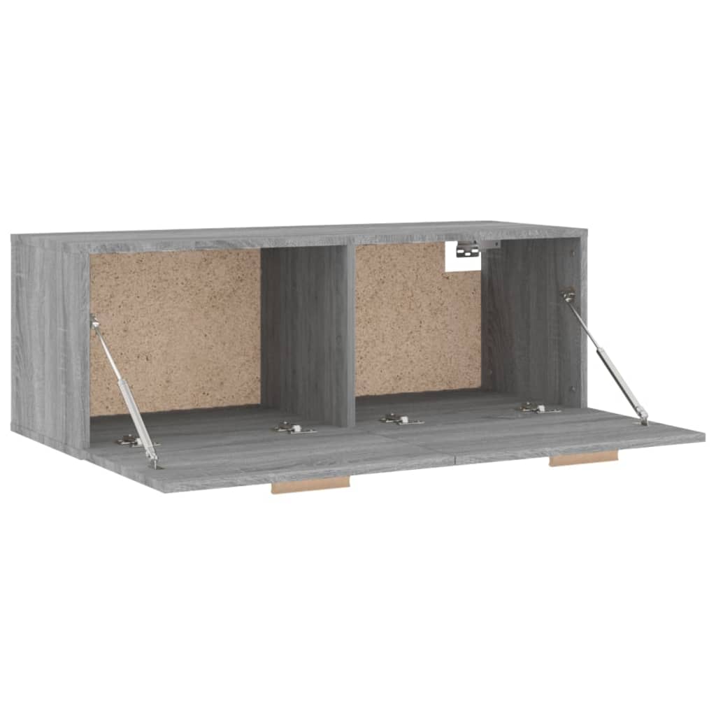 Wandkast 100x36,5x35 cm bewerkt hout