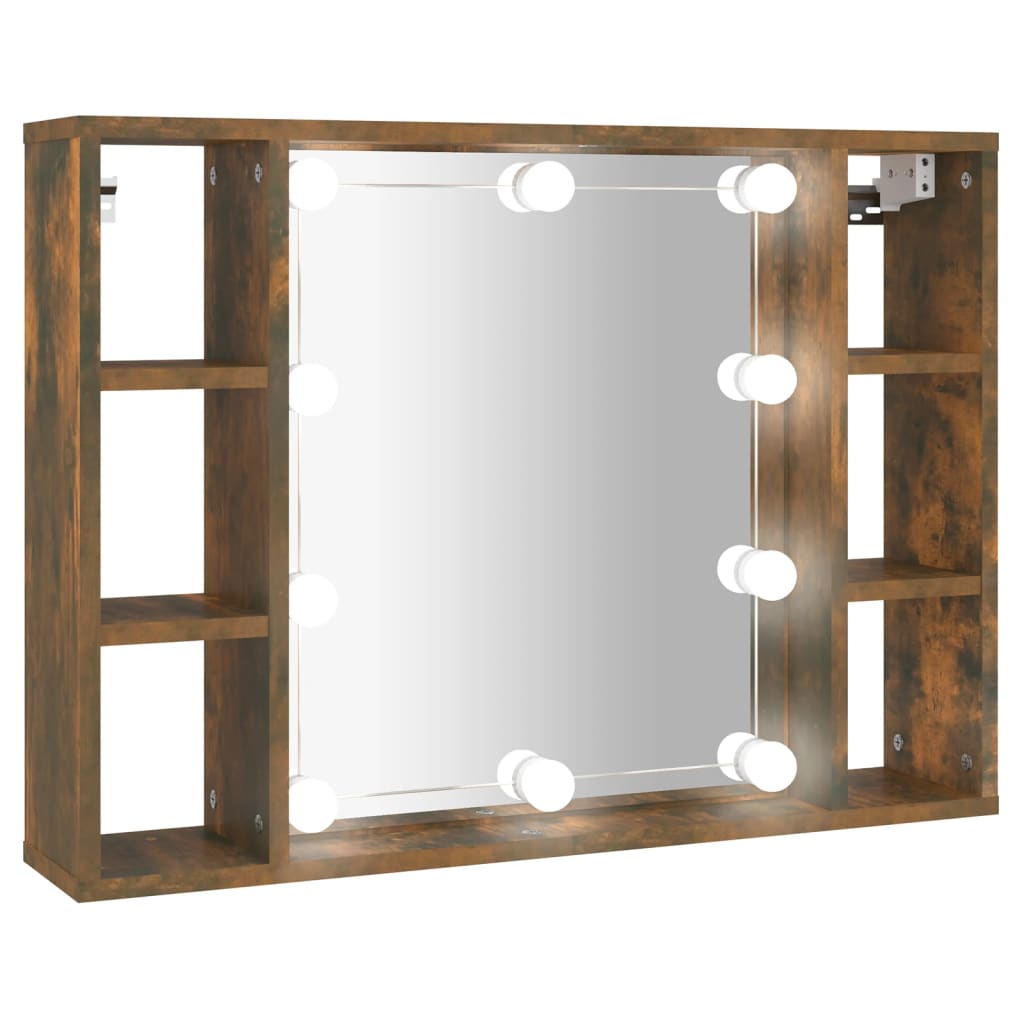 Armoire à miroir avec éclairage LED 76x15x55 cm