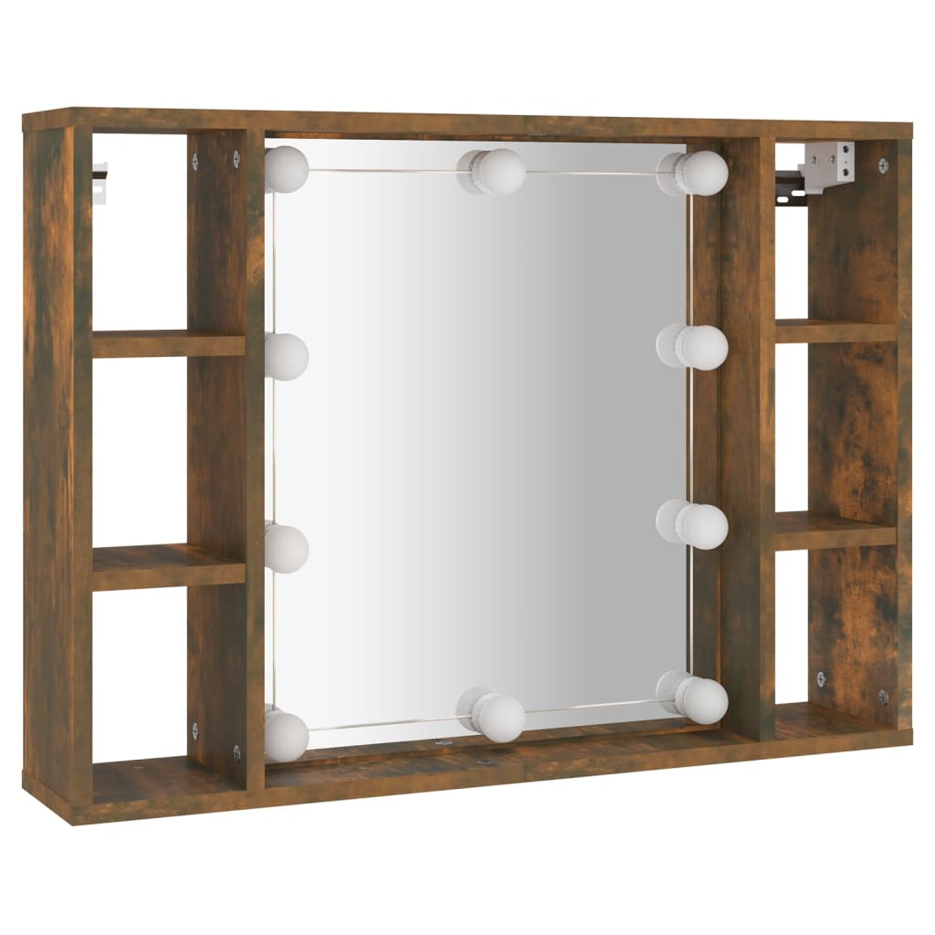 Armoire à miroir avec éclairage LED 76x15x55 cm