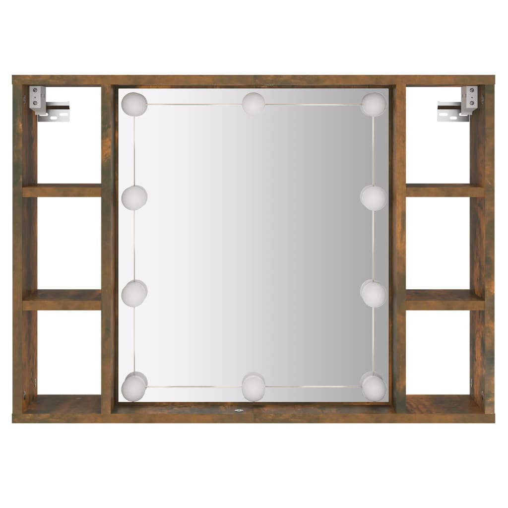 Armoire à miroir avec éclairage LED 76x15x55 cm