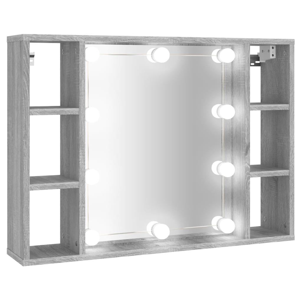 Spiegelkast met LED-verlichting 76x15x55 cm