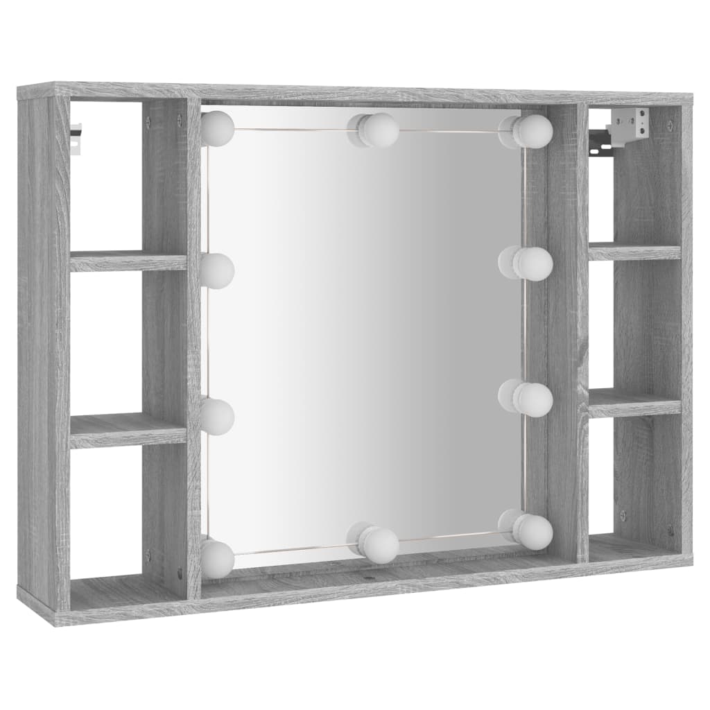 Armoire à miroir avec éclairage LED 76x15x55 cm