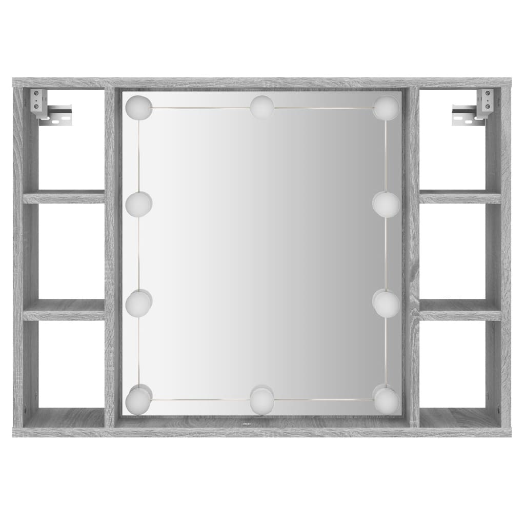 Armoire à miroir avec éclairage LED 76x15x55 cm