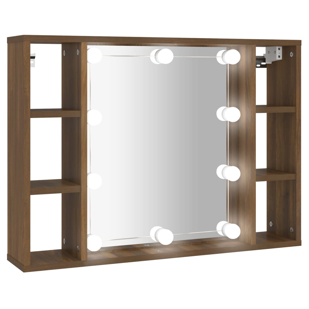 Spiegelkast met LED-verlichting 76x15x55 cm