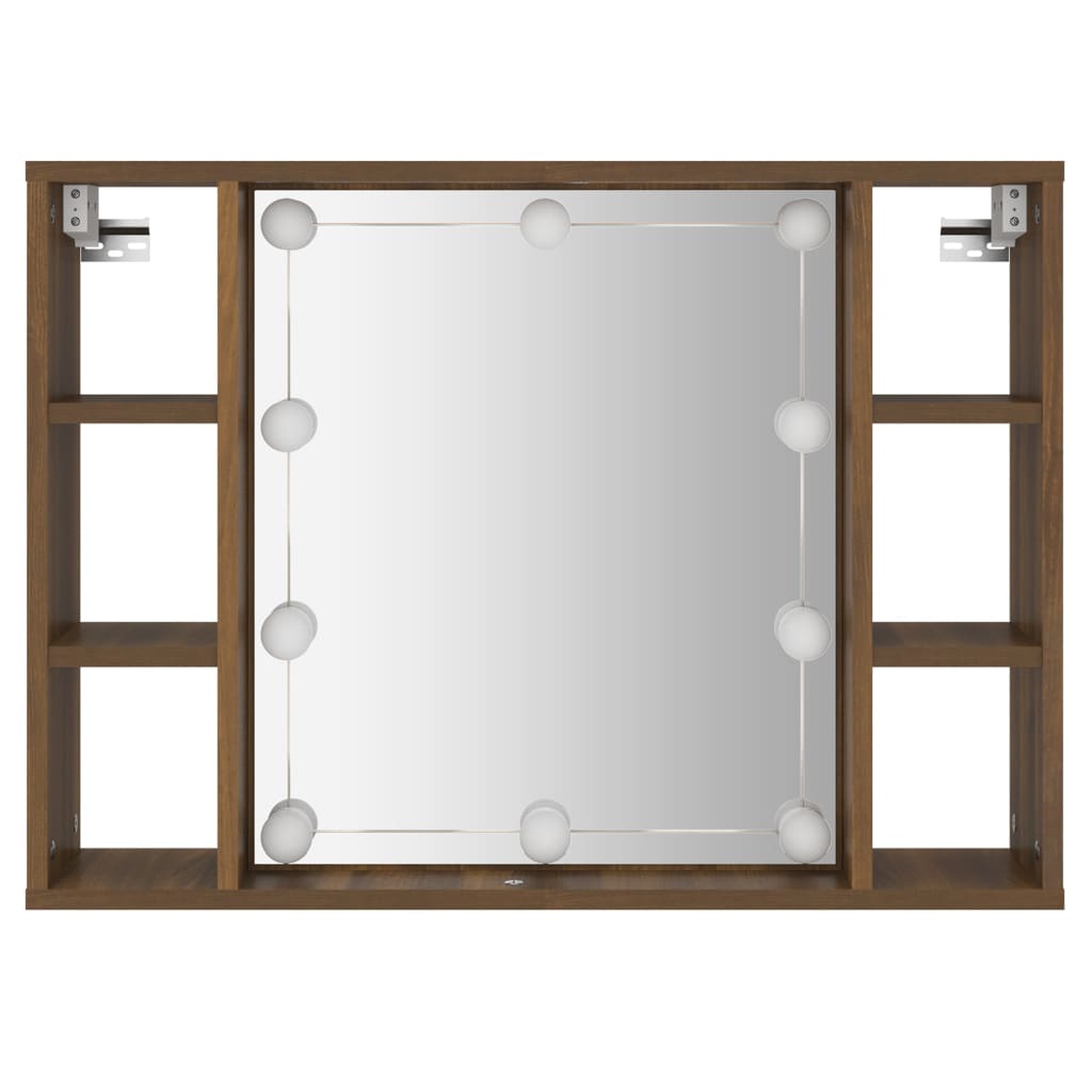 Armoire à miroir avec éclairage LED 76x15x55 cm