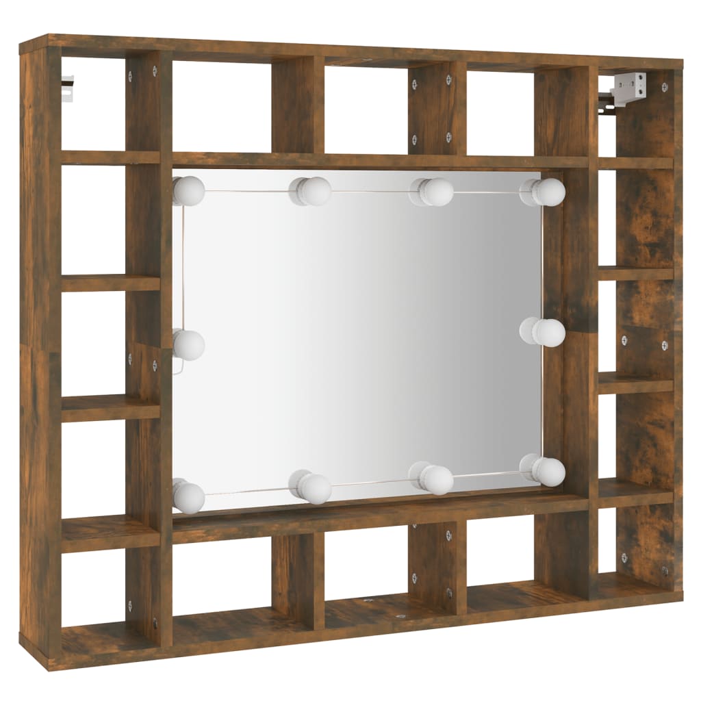 Armoire à miroir avec éclairage LED 91x15x76,5 cm