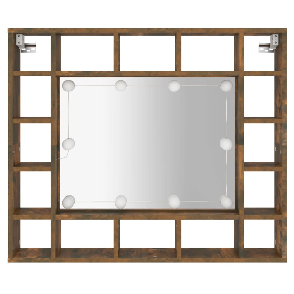 Armoire à miroir avec éclairage LED 91x15x76,5 cm