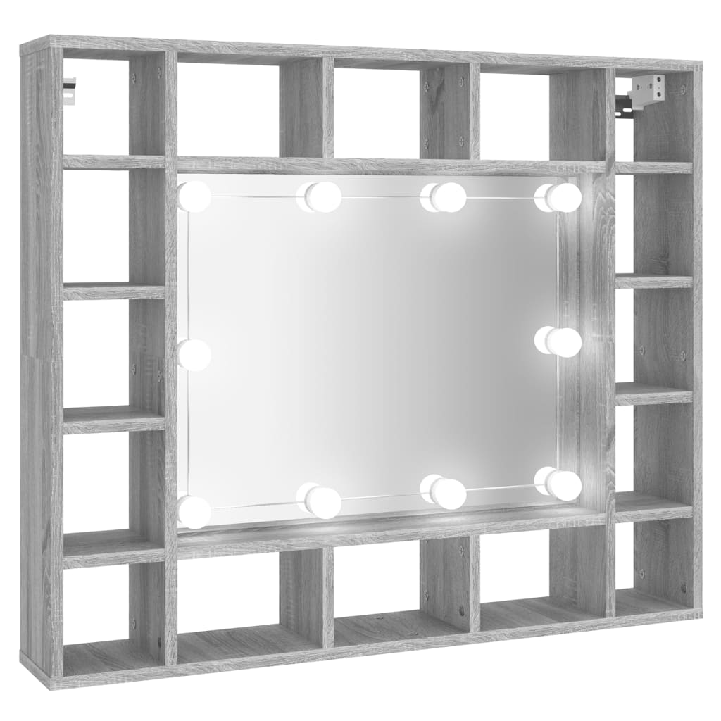 Spiegelkast met LED-verlichting 91x15x76,5 cm