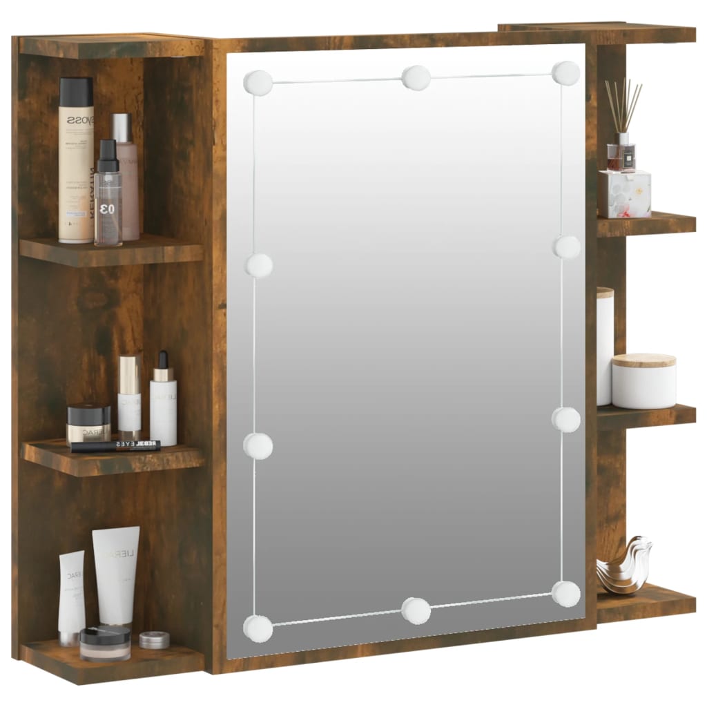 Armoire à miroir avec éclairage LED 70x16,5x60 cm