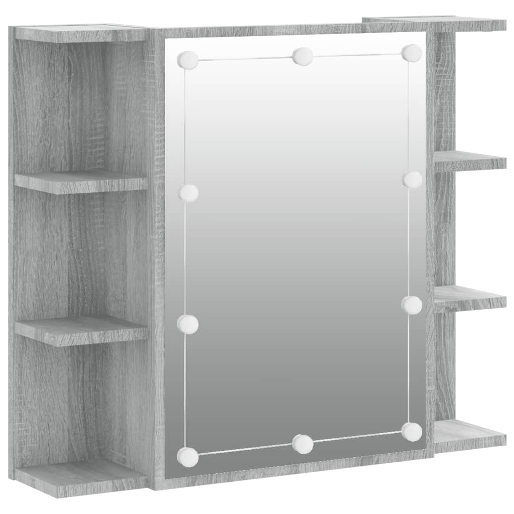 Armoire à miroir avec éclairage LED 70x16,5x60 cm