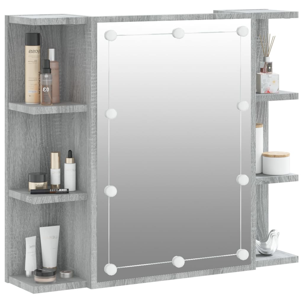 Armoire à miroir avec éclairage LED 70x16,5x60 cm