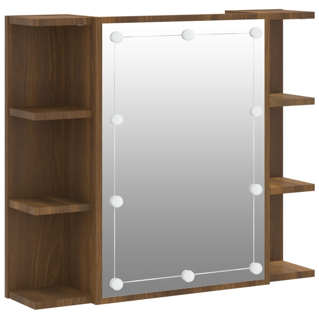 Armoire à miroir avec éclairage LED 70x16,5x60 cm