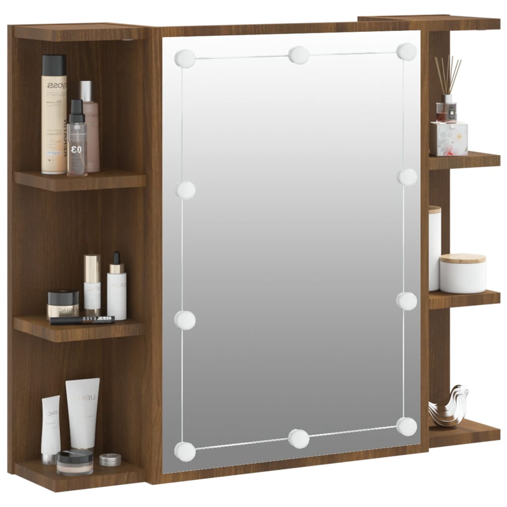 Armoire à miroir avec éclairage LED 70x16,5x60 cm