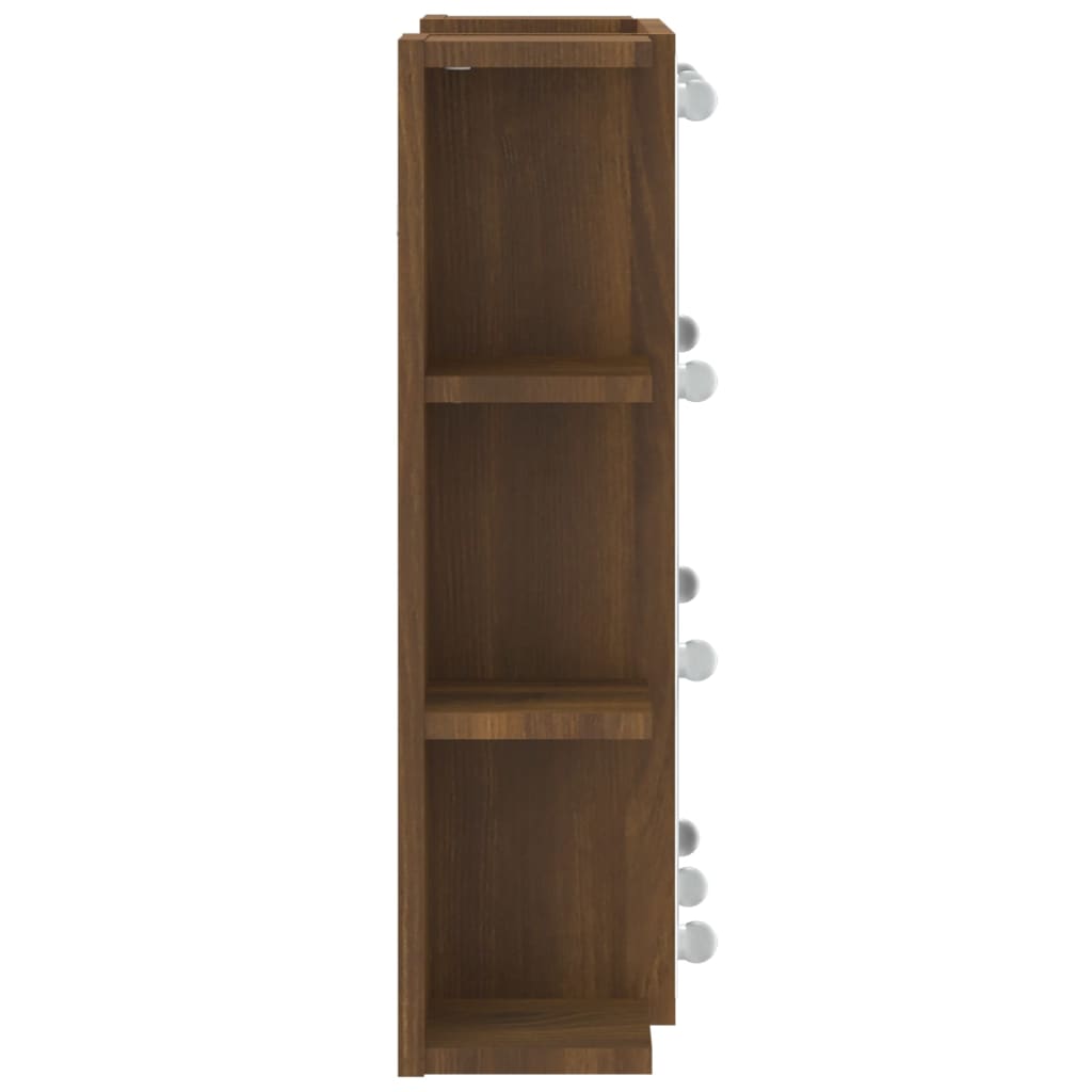 Armoire à miroir avec éclairage LED 70x16,5x60 cm