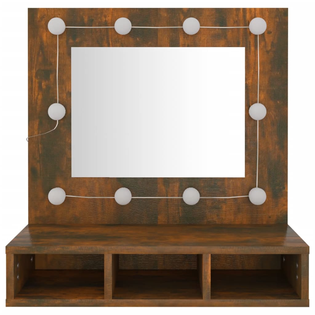 Armoire à miroir avec éclairage LED 60x31,5x62 cm