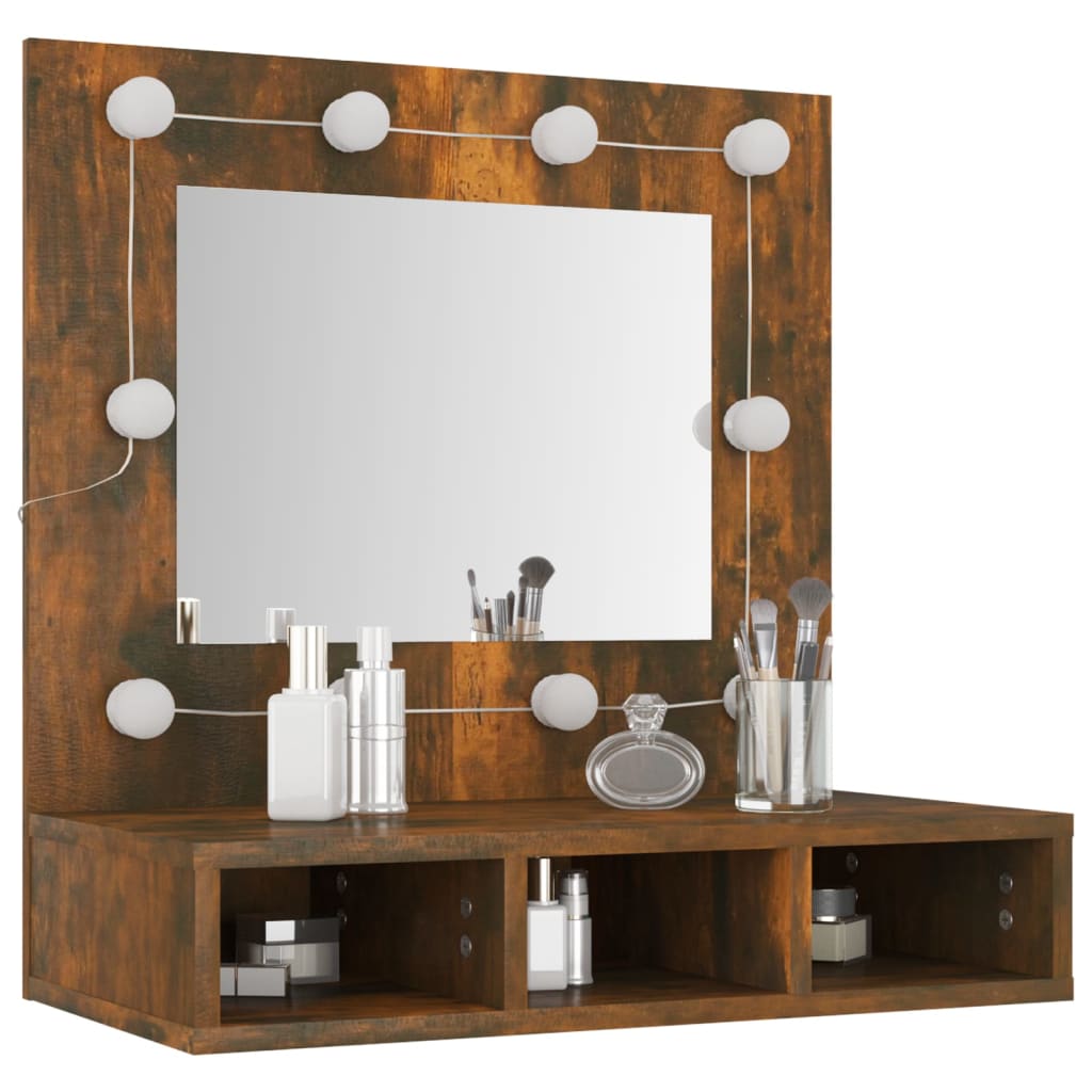 Armoire à miroir avec éclairage LED 60x31,5x62 cm