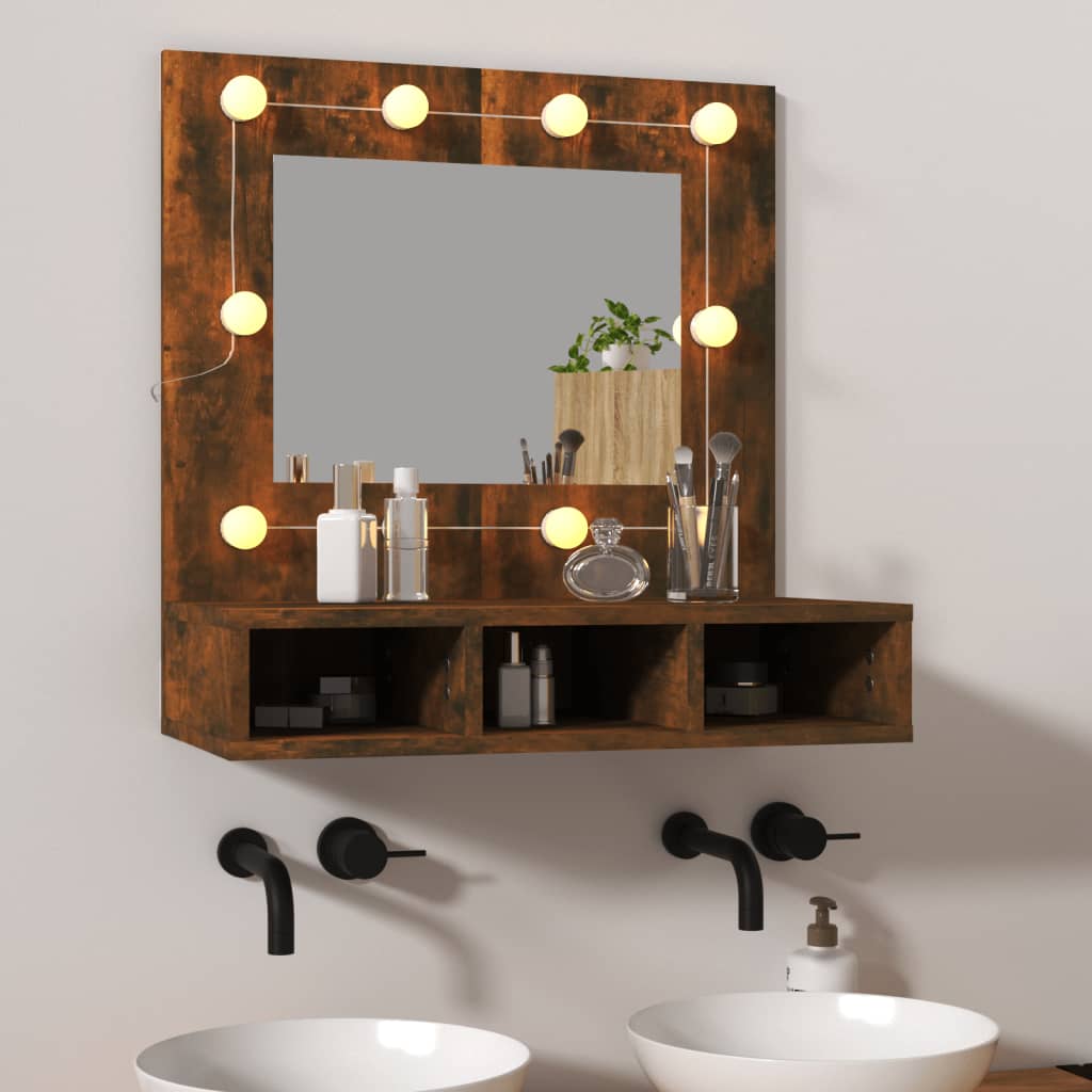 Armoire à miroir avec éclairage LED 60x31,5x62 cm