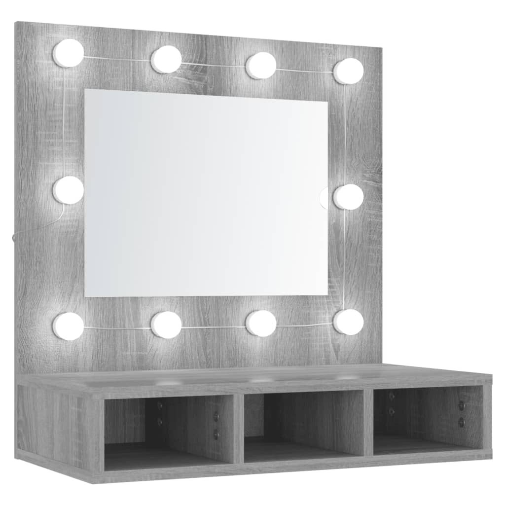 Armoire à miroir avec éclairage LED 60x31,5x62 cm