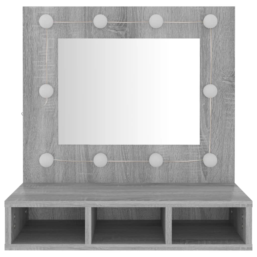 Armoire à miroir avec éclairage LED 60x31,5x62 cm