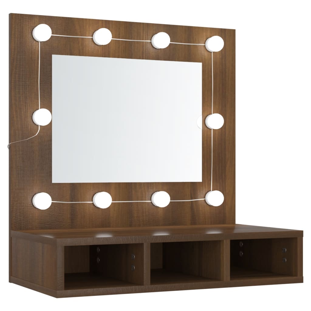 Armoire à miroir avec éclairage LED 60x31,5x62 cm