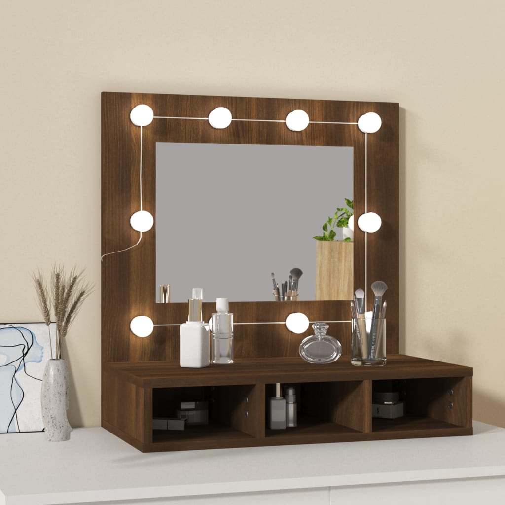 Armoire à miroir avec éclairage LED 60x31,5x62 cm