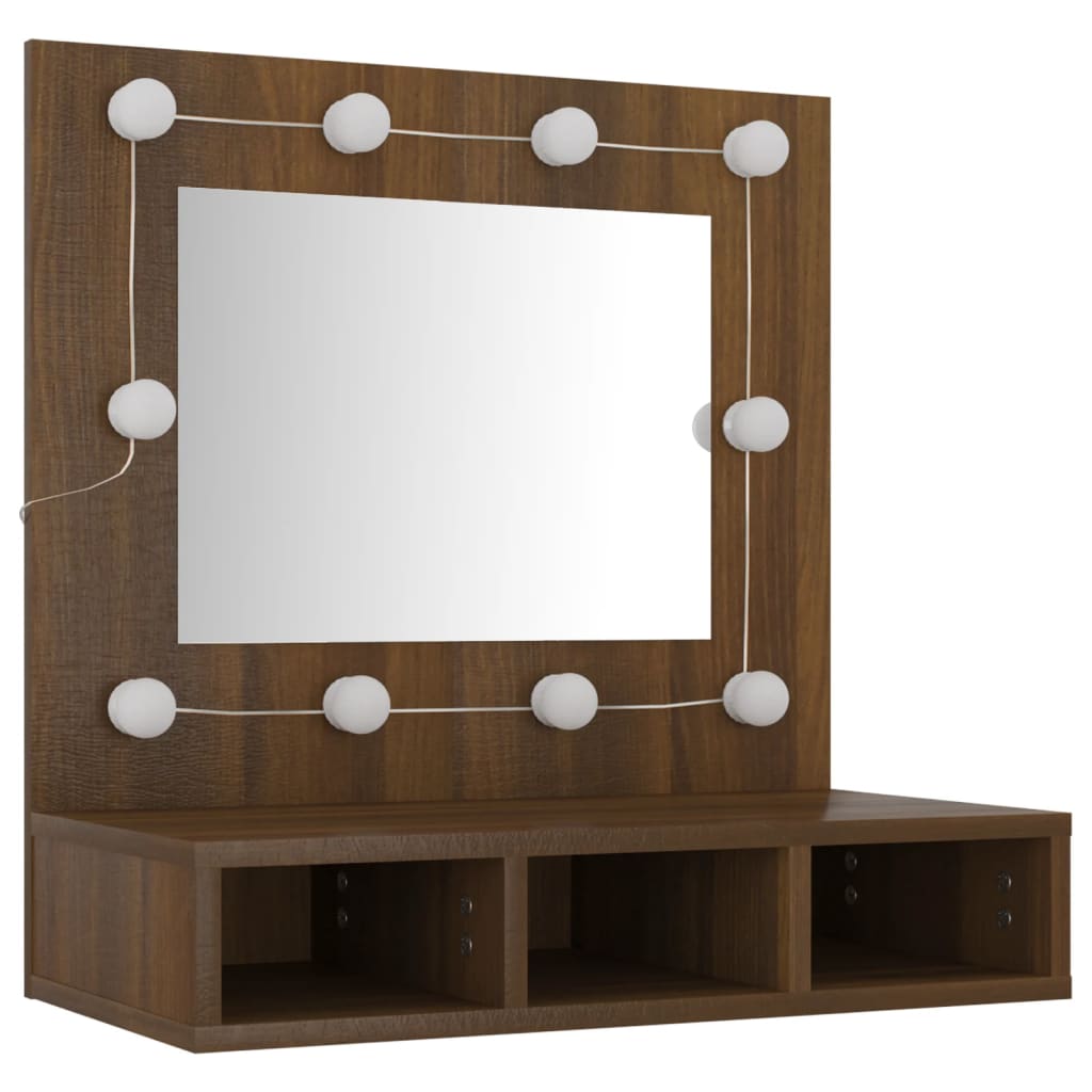 Armoire à miroir avec éclairage LED 60x31,5x62 cm