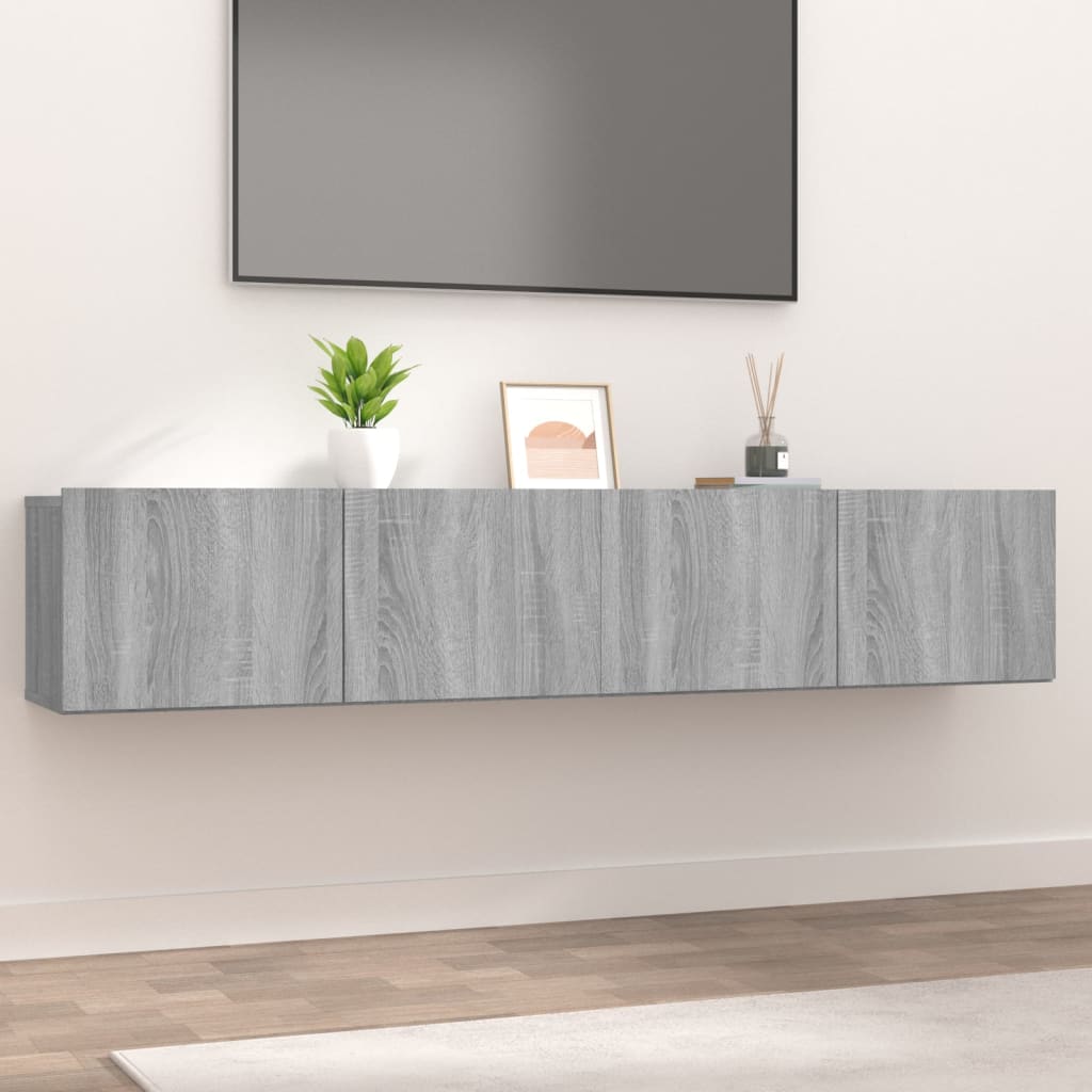 Tv-meubel 80x30x30 cm bewerkt hout bruin eikenkleur