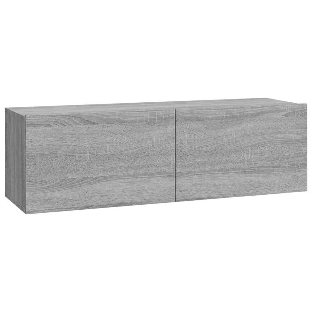 Tv-wandmeubels 2 st 100x30x30 cm hout eikenkleurig