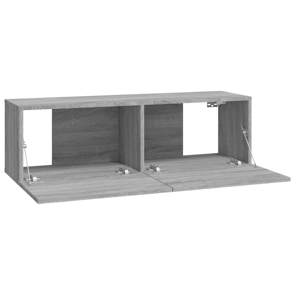 Tv-wandmeubels 2 st 100x30x30 cm hout eikenkleurig