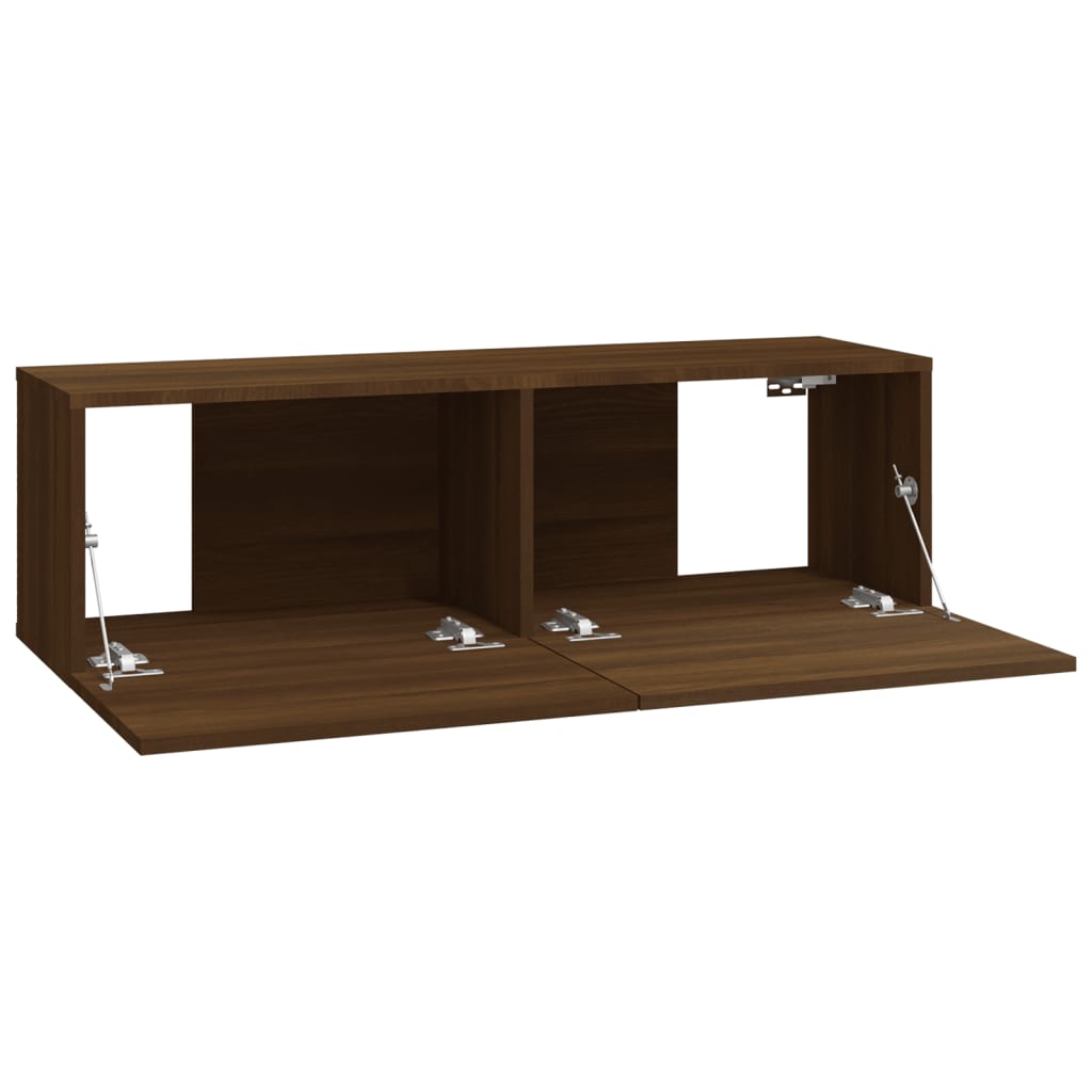 Tv-wandmeubels 2 st 100x30x30 cm hout eikenkleurig