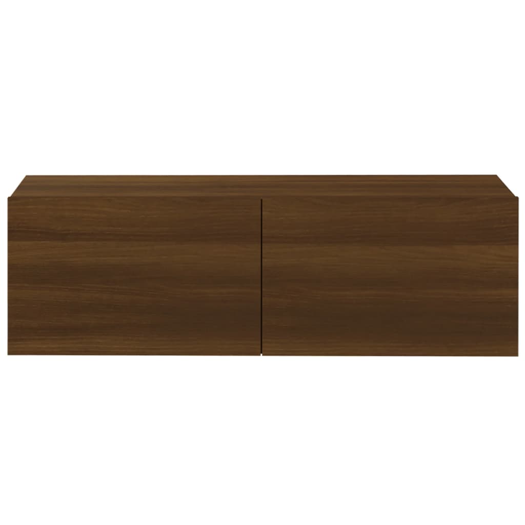 Tv-wandmeubels 2 st 100x30x30 cm hout eikenkleurig