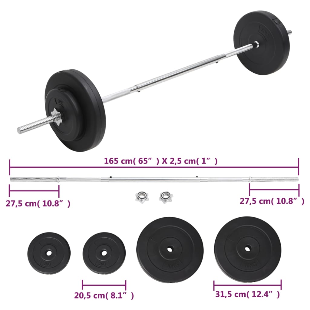 Halterset met gewichten 60 kg