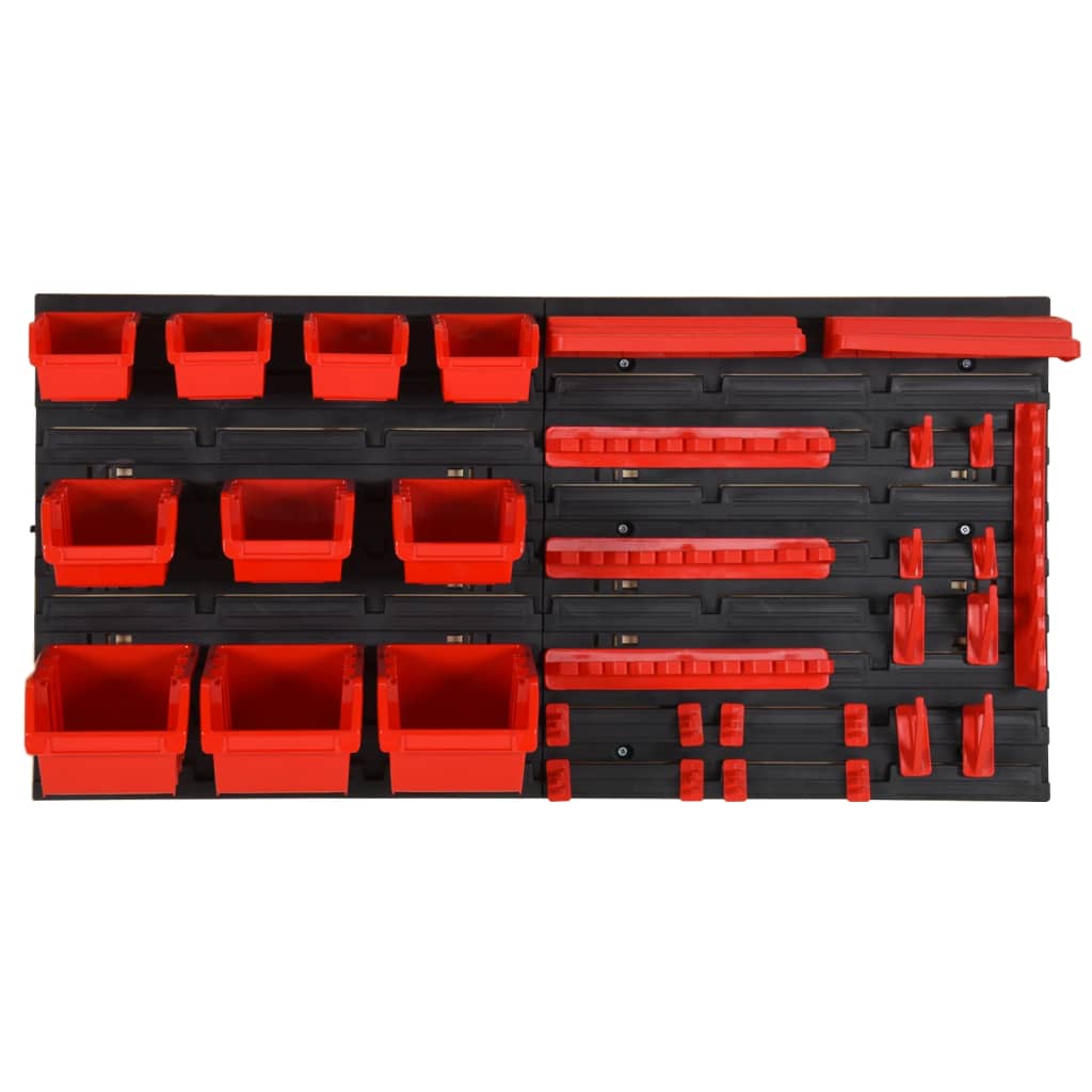 Set de tri 35 pièces 77x39 cm polypropylène rouge et noir