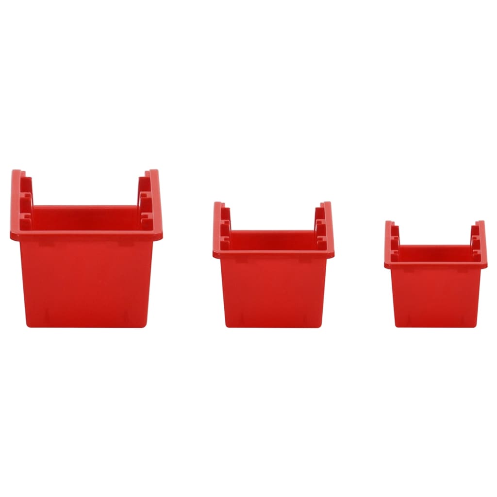 Set de tri 35 pièces 77x39 cm polypropylène rouge et noir