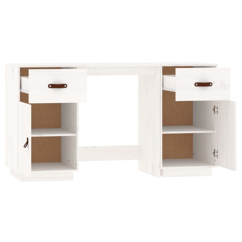 Bureau met kastjes 135x50x75 cm massief grenenhout