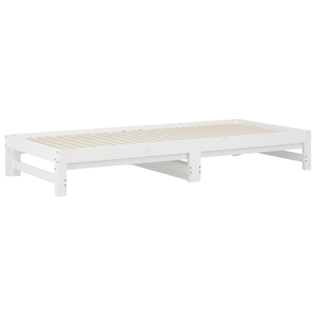 Canapé-lit extensible en pin massif 2x (90x200) cm