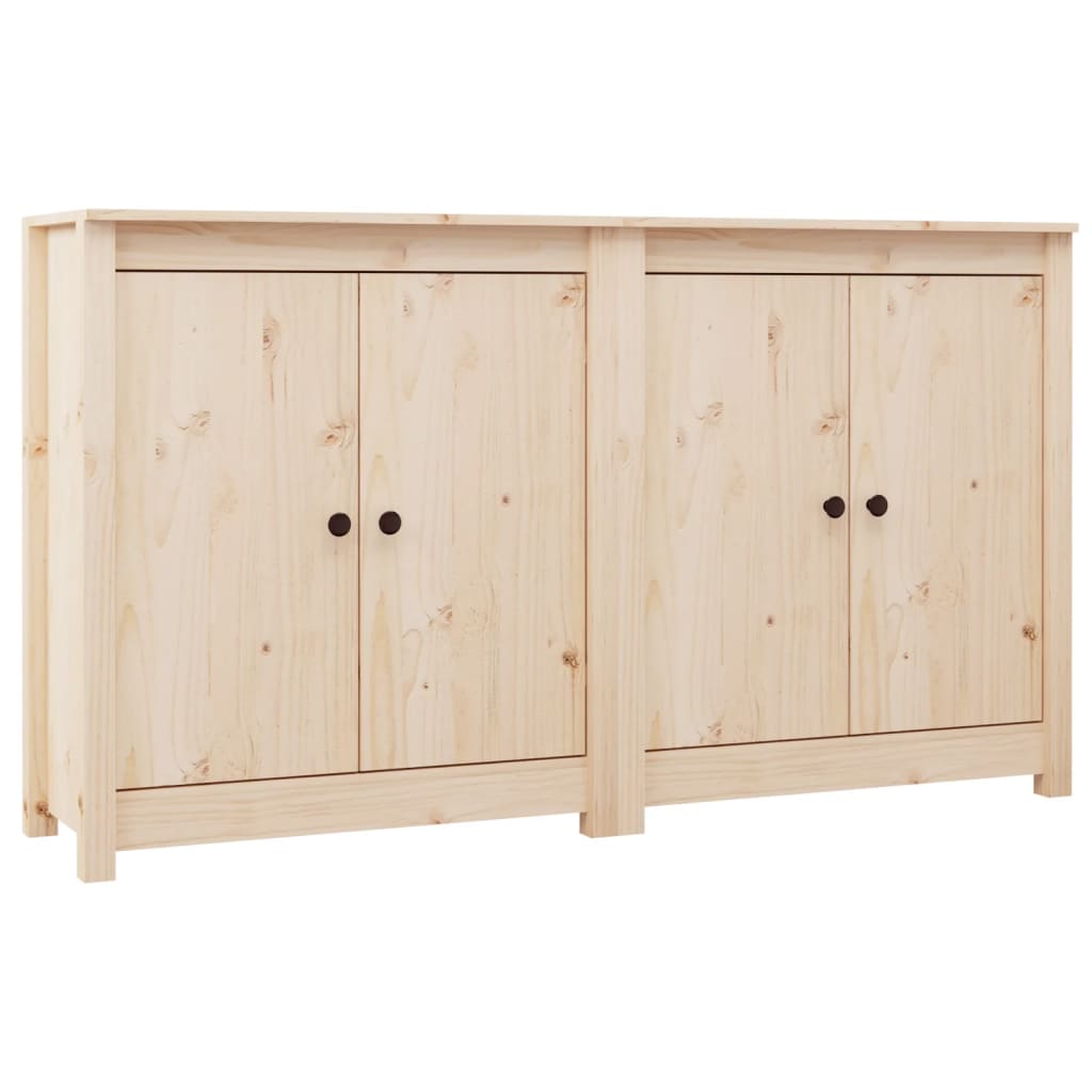 Buffets 2 pcs 70x35x80 cm en bois de pin massif