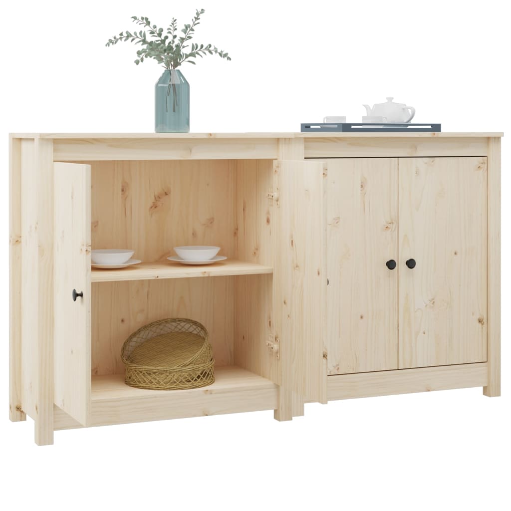 Buffets 2 pcs 70x35x80 cm en bois de pin massif