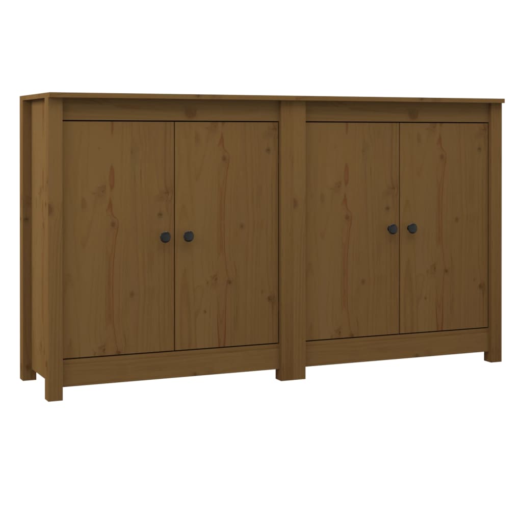 Buffets 2 pcs 70x35x80 cm en bois de pin massif