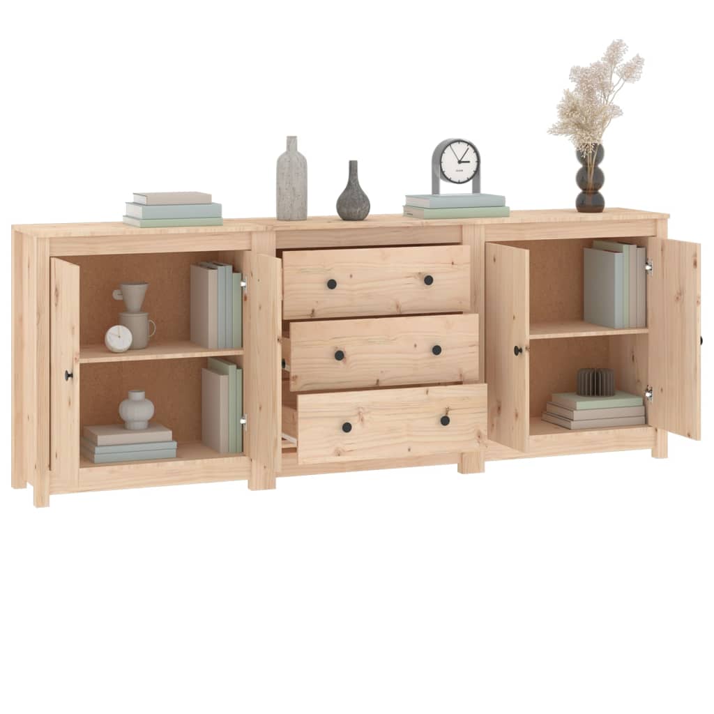 Buffet 210x35x80 cm en bois de pin massif