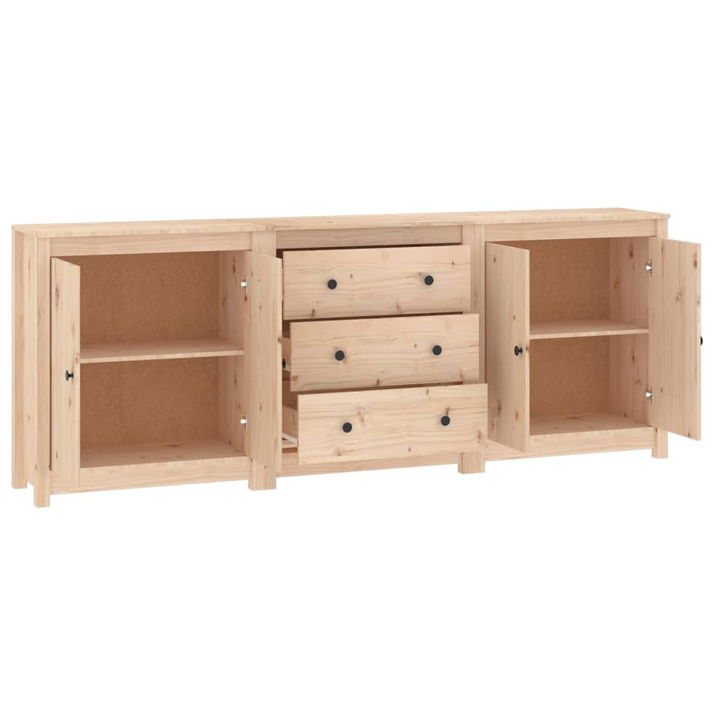 Buffet 210x35x80 cm en bois de pin massif