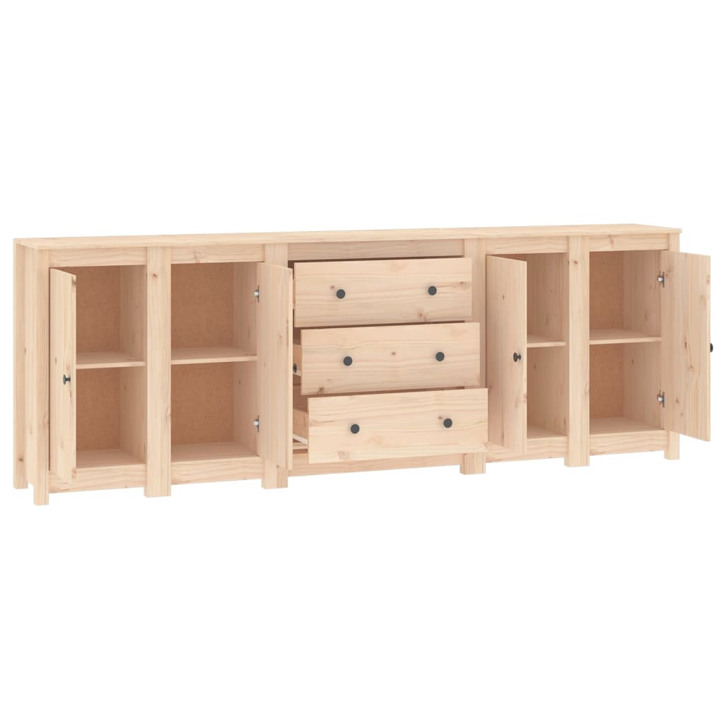 Buffet 230x35x80 cm en bois de pin massif