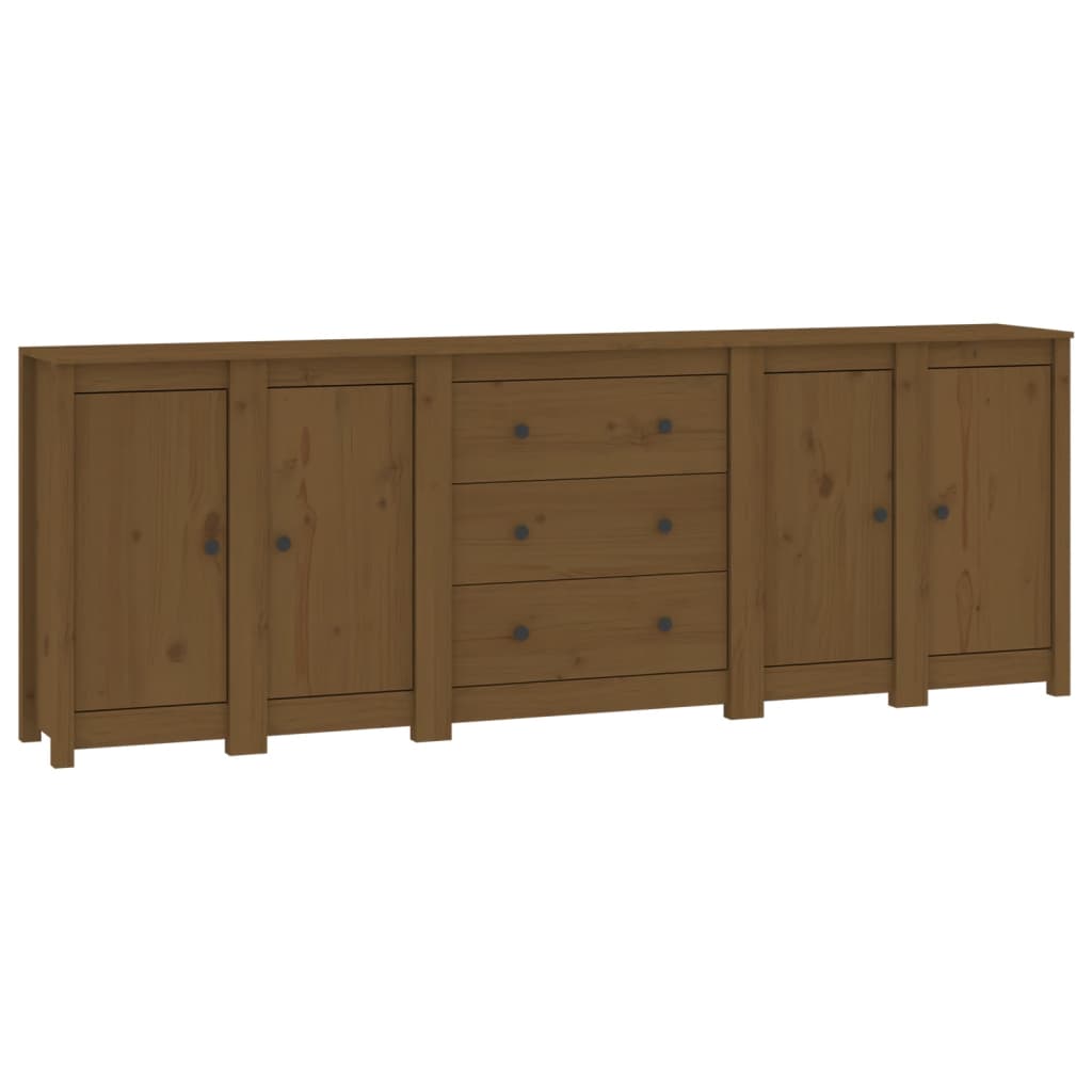 Dressoir 230x35x80 cm massief grenenhout