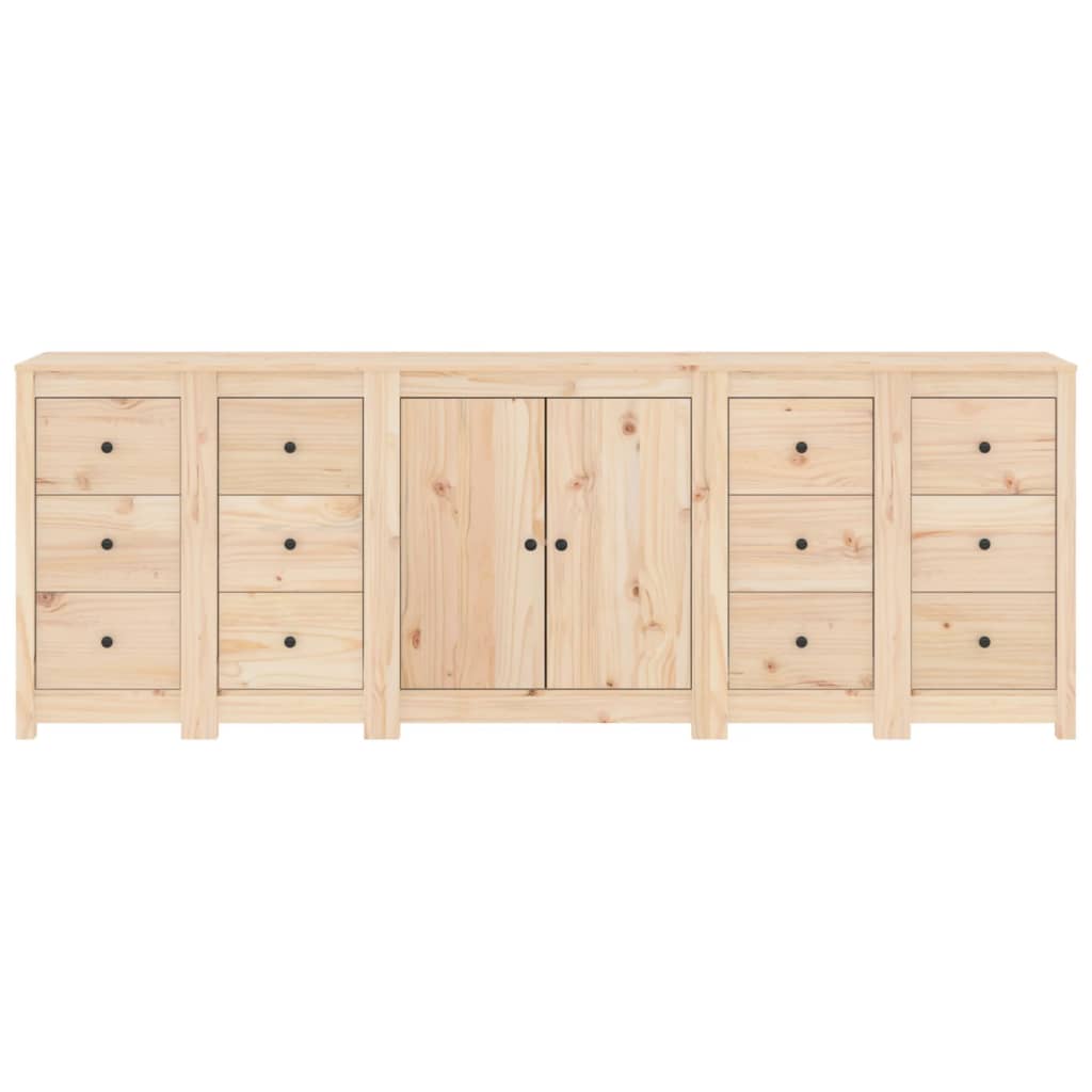 Buffet 230x35x80 cm en bois de pin massif