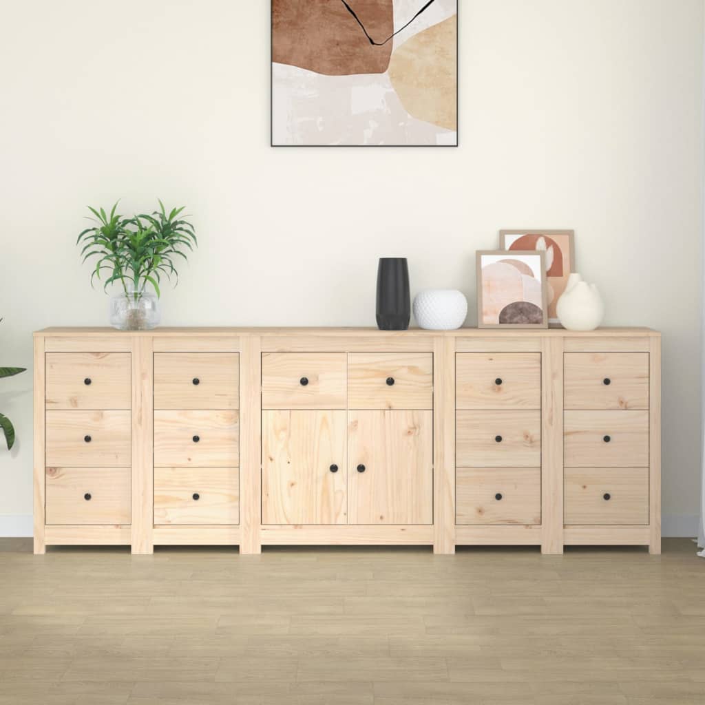 Dressoir 230x35x80 cm massief grenenhout