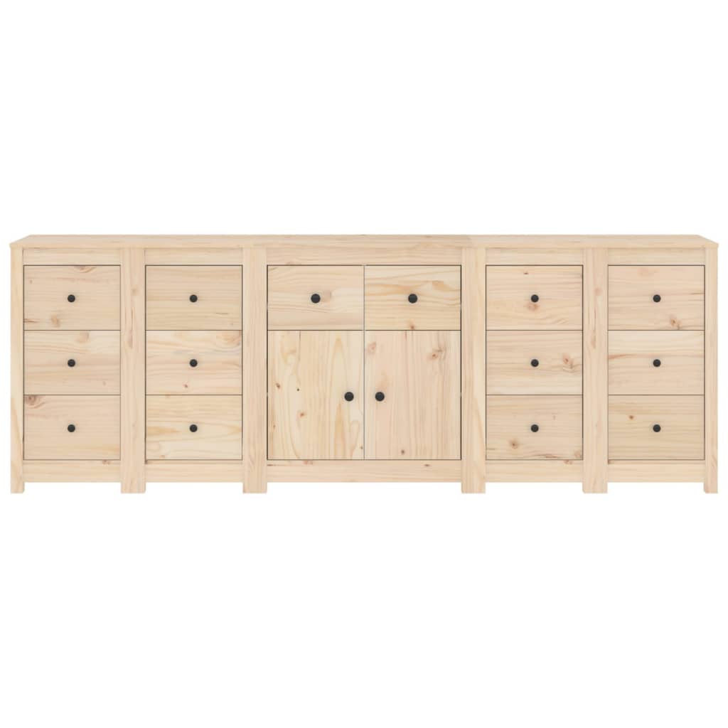 Buffet 230x35x80 cm en bois de pin massif