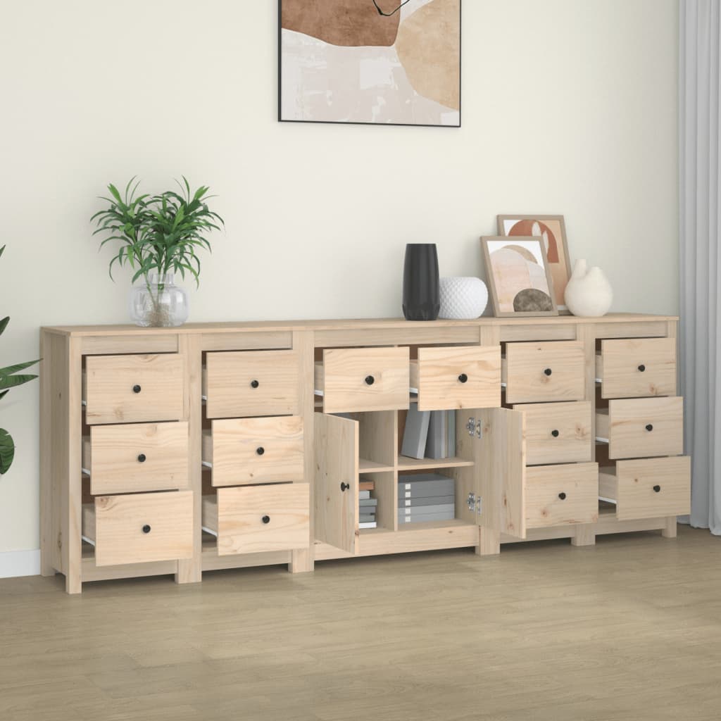 Dressoir 230x35x80 cm massief grenenhout