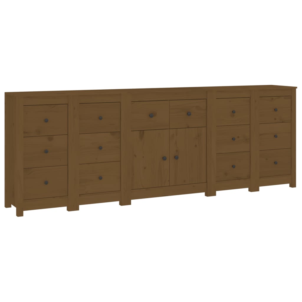 Dressoir 230x35x80 cm massief grenenhout