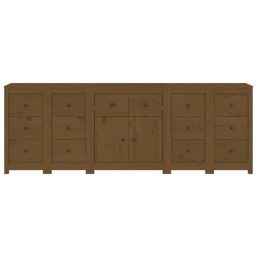 Dressoir 230x35x80 cm massief grenenhout