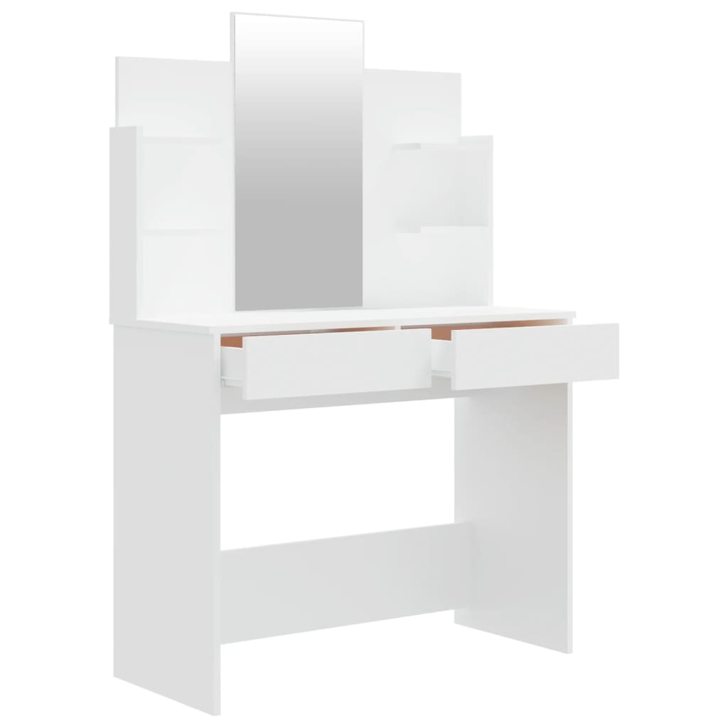 Ensemble coiffeuse 96x40x142 cm blanc